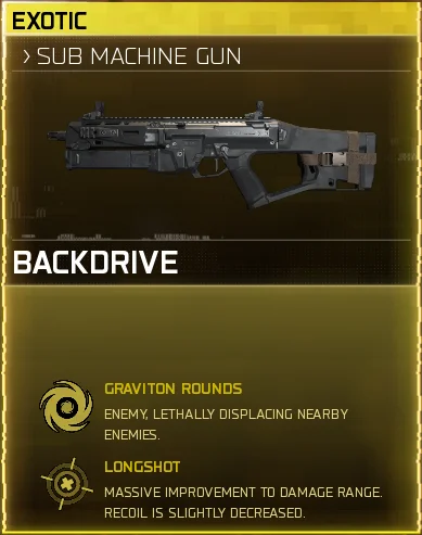 Backdrive in-game