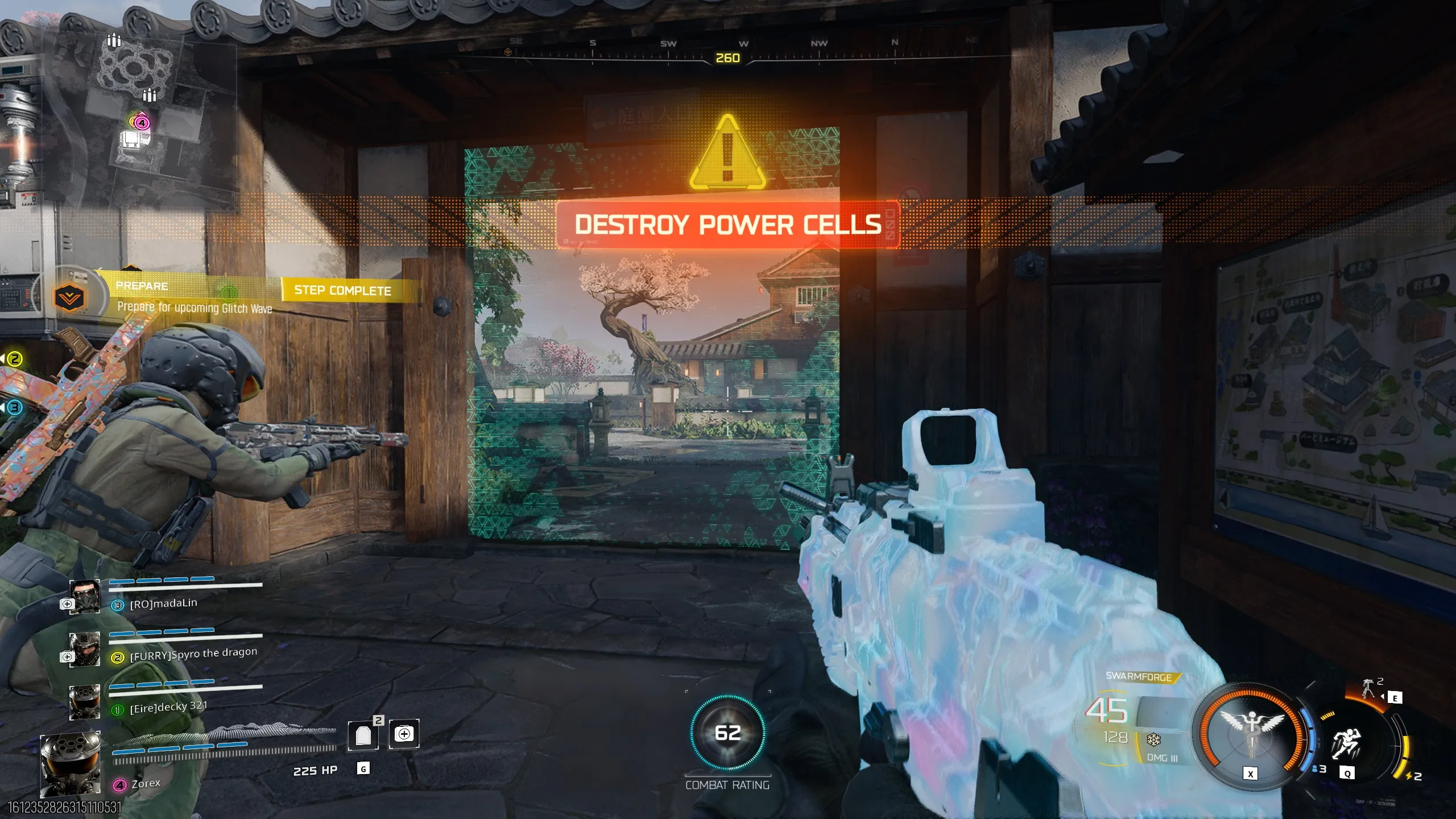 Wave 2 Destroy Power Cells objective inside the Link Forger